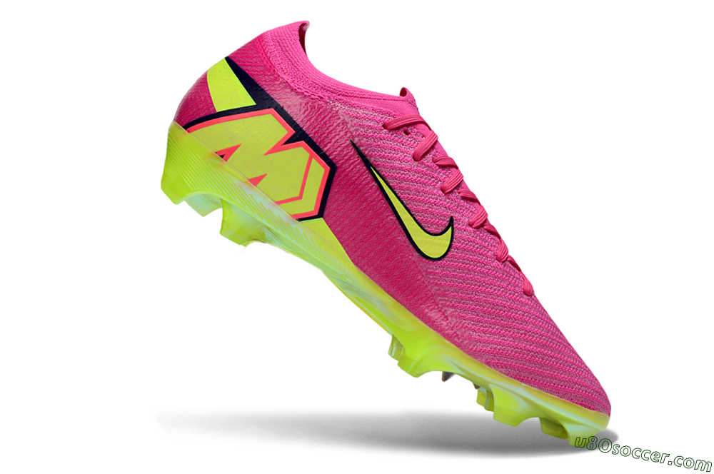 Nike Air Zoom Mercurial Vapor 16 Elite FG Firm Ground Soccer Cleats - Pink/Lime Green/Hot Pink 4
