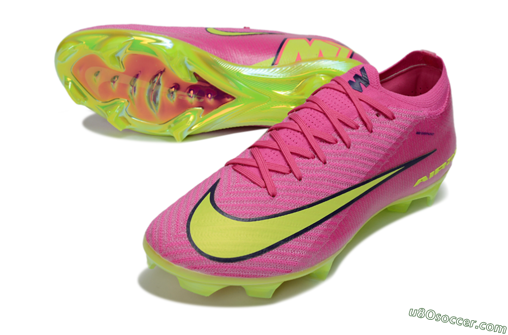 Nike Air Zoom Mercurial Vapor 16 Elite FG Firm Ground Soccer Cleats - Pink/Lime Green/Hot Pink 3