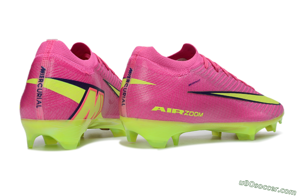 Nike Air Zoom Mercurial Vapor 16 Elite FG Firm Ground Soccer Cleats - Pink/Lime Green/Hot Pink 6