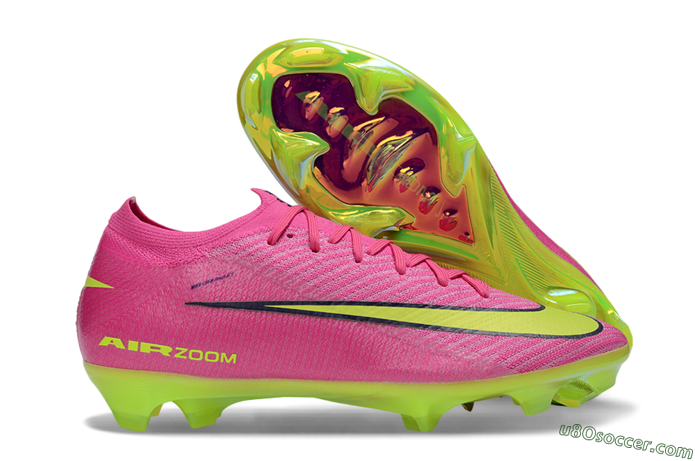 Nike Air Zoom Mercurial Vapor 16 Elite FG Firm Ground Soccer Cleats - Pink/Lime Green/Hot Pink 1