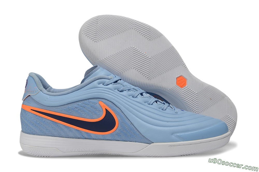 Nike Tiempo Legend 11 Pro IC Indoor & Futsal Soccer Shoes - Blue/Sky Blue/Neon Orange 1