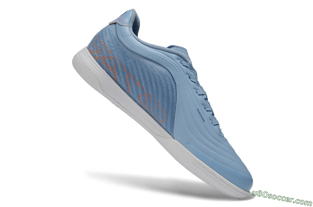 Nike Tiempo Legend 11 Pro IC Indoor & Futsal Soccer Shoes - Blue/Sky Blue/Neon Orange 4