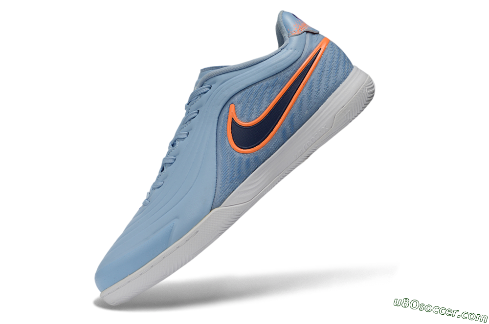 Nike Tiempo Legend 11 Pro IC Indoor & Futsal Soccer Shoes - Blue/Sky Blue/Neon Orange 5