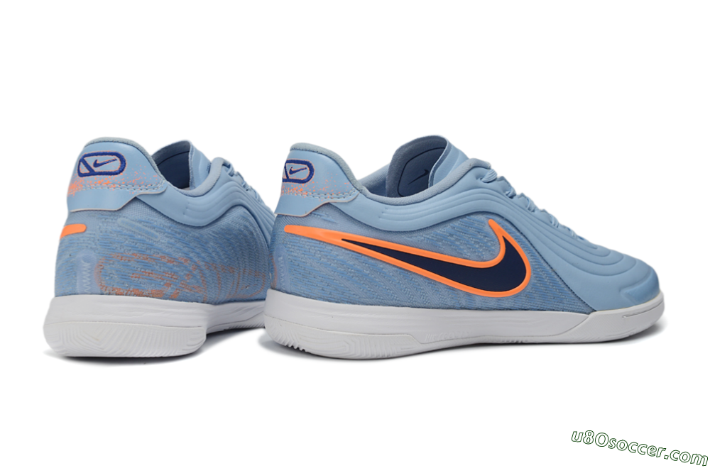 Nike Tiempo Legend 11 Pro IC Indoor & Futsal Soccer Shoes - Blue/Sky Blue/Neon Orange 6