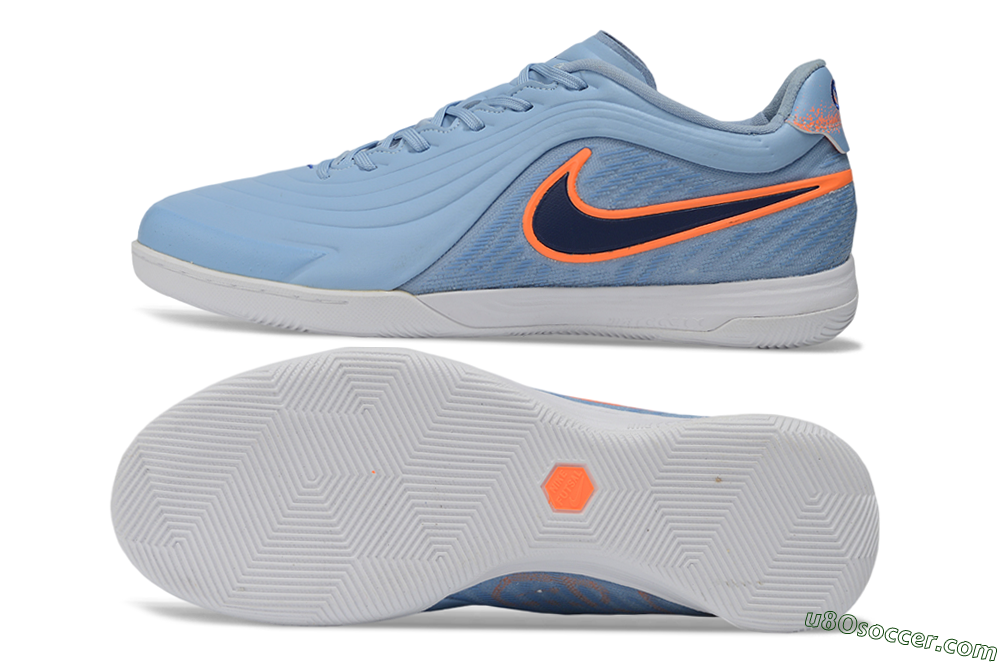 Nike Tiempo Legend 11 Pro IC Indoor & Futsal Soccer Shoes - Blue/Sky Blue/Neon Orange 0