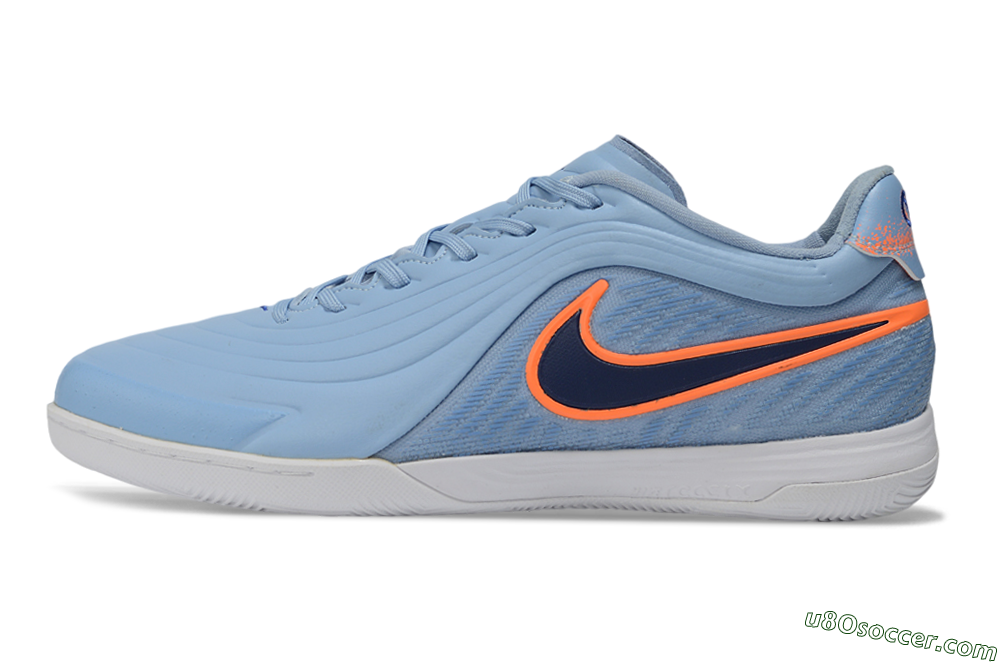 Nike Tiempo Legend 11 Pro IC Indoor & Futsal Soccer Shoes - Blue/Sky Blue/Neon Orange 2