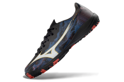 Mizuno Alpha 3 Elite TF Artificial Turf Soccer Shoes - Black/Electric Blue/Crimson Red