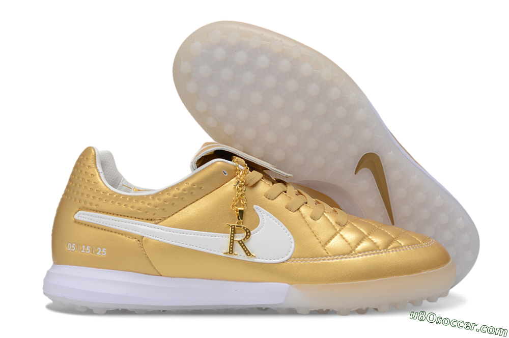Nike Tiempo Legend SE TF Artificial Turf Soccer Shoes - Gold/Bright Gold/White 1