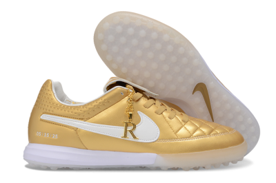 Nike Tiempo Legend SE TF Artificial Turf Soccer Shoes - Gold/Bright Gold/White