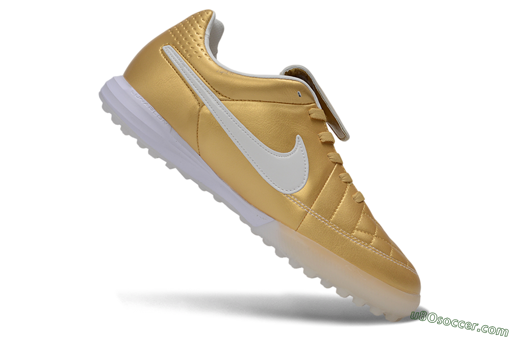 Nike Tiempo Legend SE TF Artificial Turf Soccer Shoes - Gold/Bright Gold/White 4