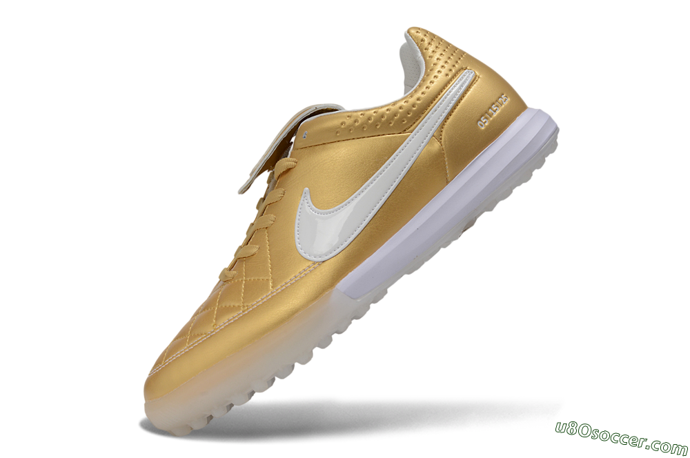 Nike Tiempo Legend SE TF Artificial Turf Soccer Shoes - Gold/Bright Gold/White 5