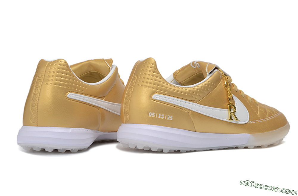 Nike Tiempo Legend SE TF Artificial Turf Soccer Shoes - Gold/Bright Gold/White 6