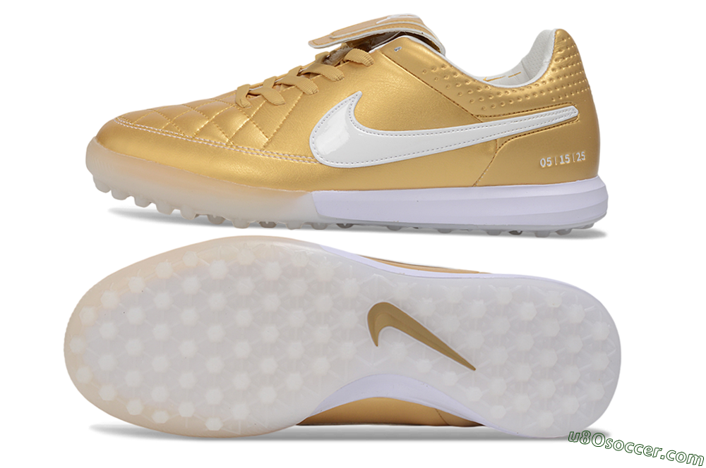 Nike Tiempo Legend SE TF Artificial Turf Soccer Shoes - Gold/Bright Gold/White 0