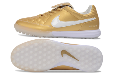 Nike Tiempo Legend SE TF Artificial Turf Soccer Shoes - Gold/Bright Gold/White