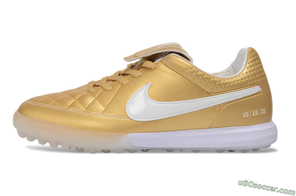 Nike Tiempo Legend SE TF Artificial Turf Soccer Shoes - Gold/Bright Gold/White 2