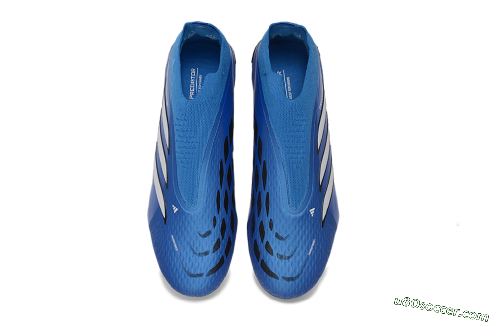 Adidas Predator 26 Elite Laceless FG Firm Ground Soccer Cleats - Blue/Electric Blue/Deep Ocean 4