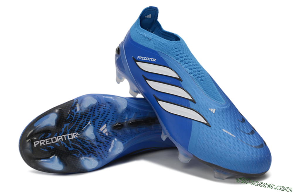 Adidas Predator 26 Elite Laceless FG Firm Ground Soccer Cleats - Blue/Electric Blue/Deep Ocean 3
