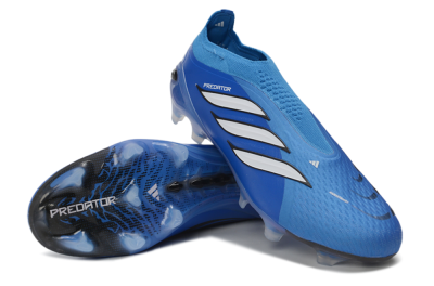 Adidas Predator 26 Elite Laceless FG Firm Ground Soccer Cleats - Blue/Electric Blue/Deep Ocean