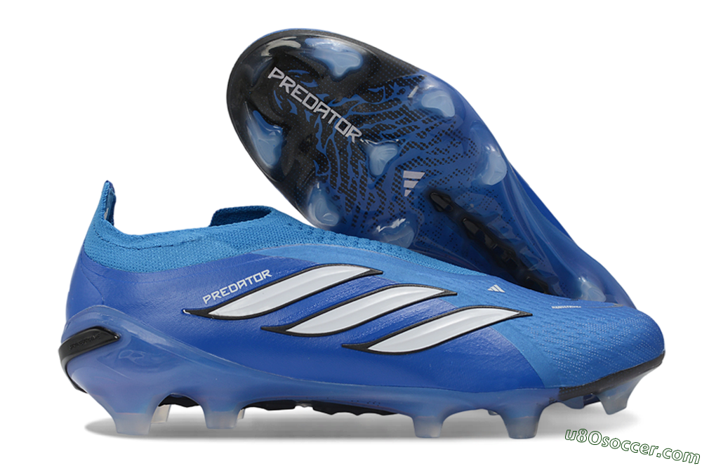 Adidas Predator 26 Elite Laceless FG Firm Ground Soccer Cleats - Blue/Electric Blue/Deep Ocean 1
