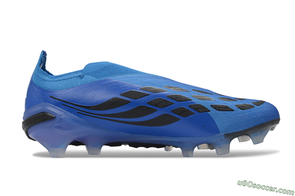 Adidas Predator 26 Elite Laceless FG Firm Ground Soccer Cleats - Blue/Electric Blue/Deep Ocean 7