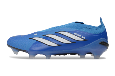 Adidas Predator 26 Elite Laceless FG Firm Ground Soccer Cleats - Blue/Electric Blue/Deep Ocean