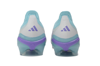 Adidas Predator 26 Elite Laceless FG Firm Ground Soccer Cleats - Aqua/Sky Blue/Lavender