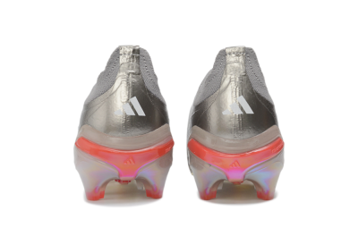 Adidas Predator 26 Elite Laceless FG Firm Ground Soccer Cleats - Gray/Supernova Silver/Red Flash