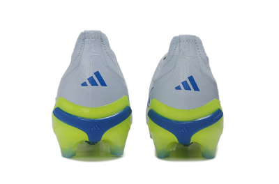 Adidas Predator 26 Elite Laceless FG Firm Ground Soccer Cleats - Grey/Neon Yellow/Blue