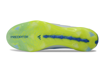 Adidas Predator 26 Elite Laceless FG Firm Ground Soccer Cleats - Grey/Neon Yellow/Blue