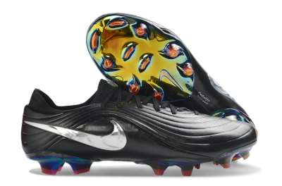 Nike Tiempo Legend 11 Elite FG Firm Ground Soccer Cleats - Black/Aurora Burst/Metallic Silver