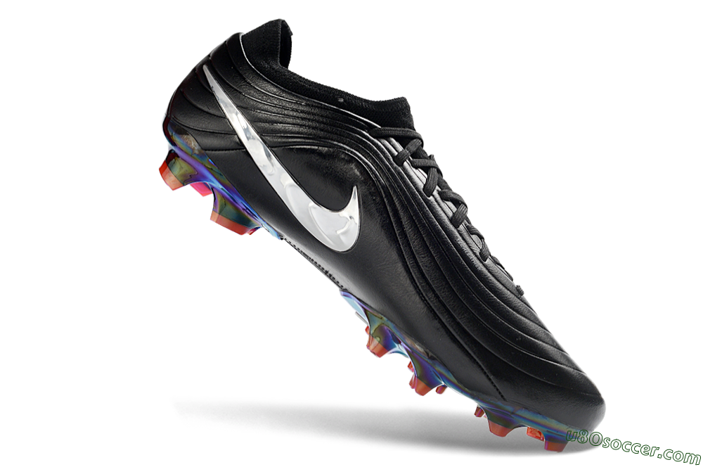 Nike Tiempo Legend 11 Elite FG Firm Ground Soccer Cleats - Black/Aurora Burst/Metallic Silver 4