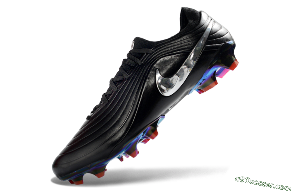 Nike Tiempo Legend 11 Elite FG Firm Ground Soccer Cleats - Black/Aurora Burst/Metallic Silver 5