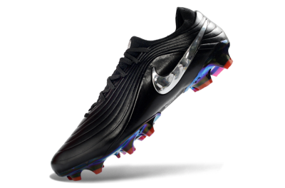 Nike Tiempo Legend 11 Elite FG Firm Ground Soccer Cleats - Black/Aurora Burst/Metallic Silver