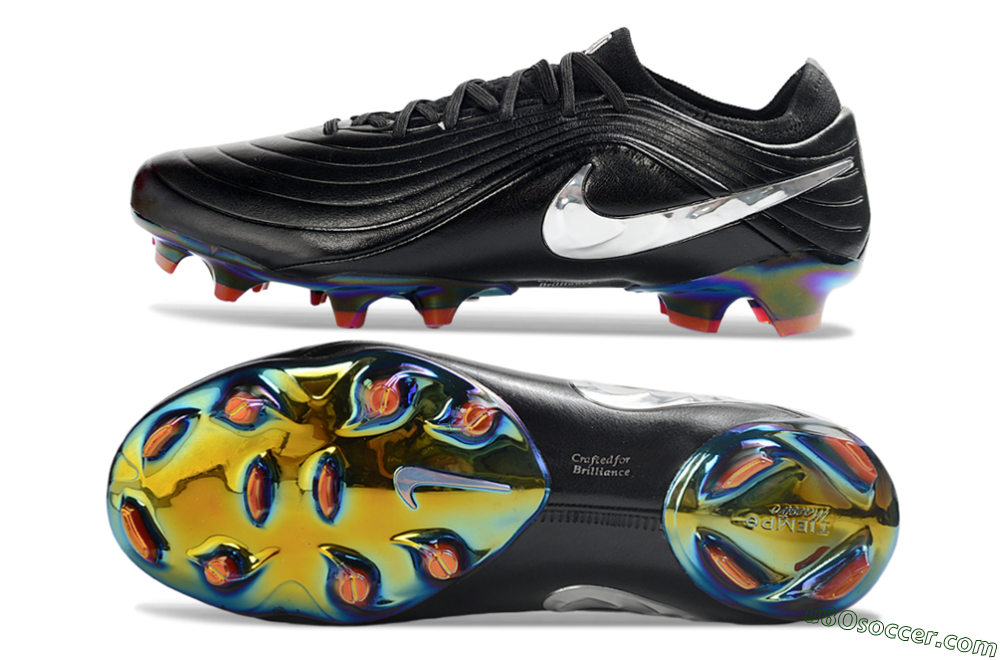 Nike Tiempo Legend 11 Elite FG Firm Ground Soccer Cleats - Black/Aurora Burst/Metallic Silver 0
