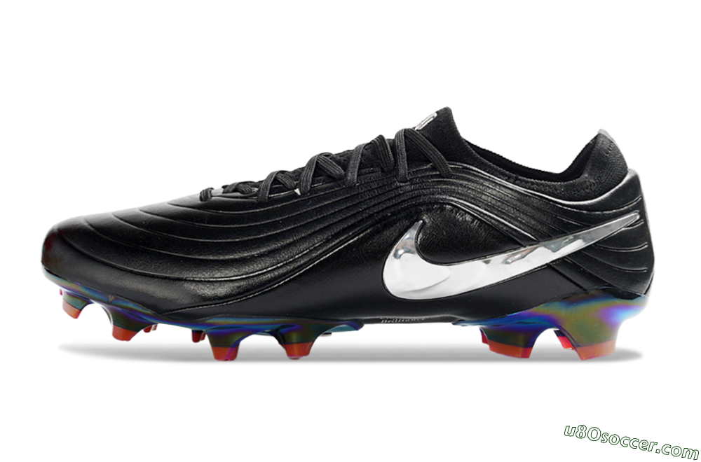 Nike Tiempo Legend 11 Elite FG Firm Ground Soccer Cleats - Black/Aurora Burst/Metallic Silver 2