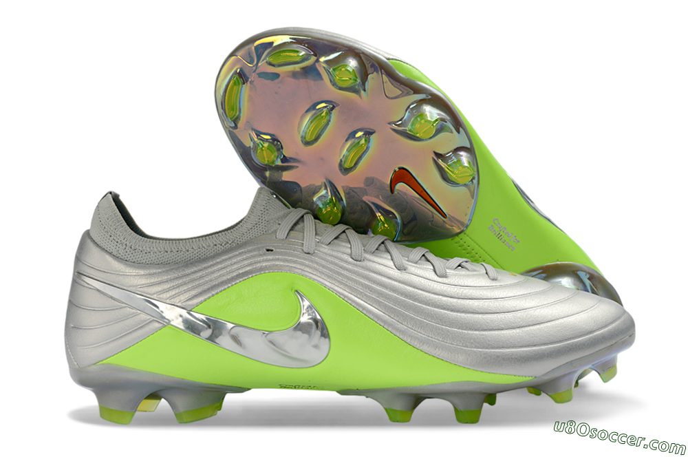 Nike Tiempo Legend 11 Elite FG Firm Ground Soccer Cleats - Silver/Vibrant Green/Metallic Silver 1