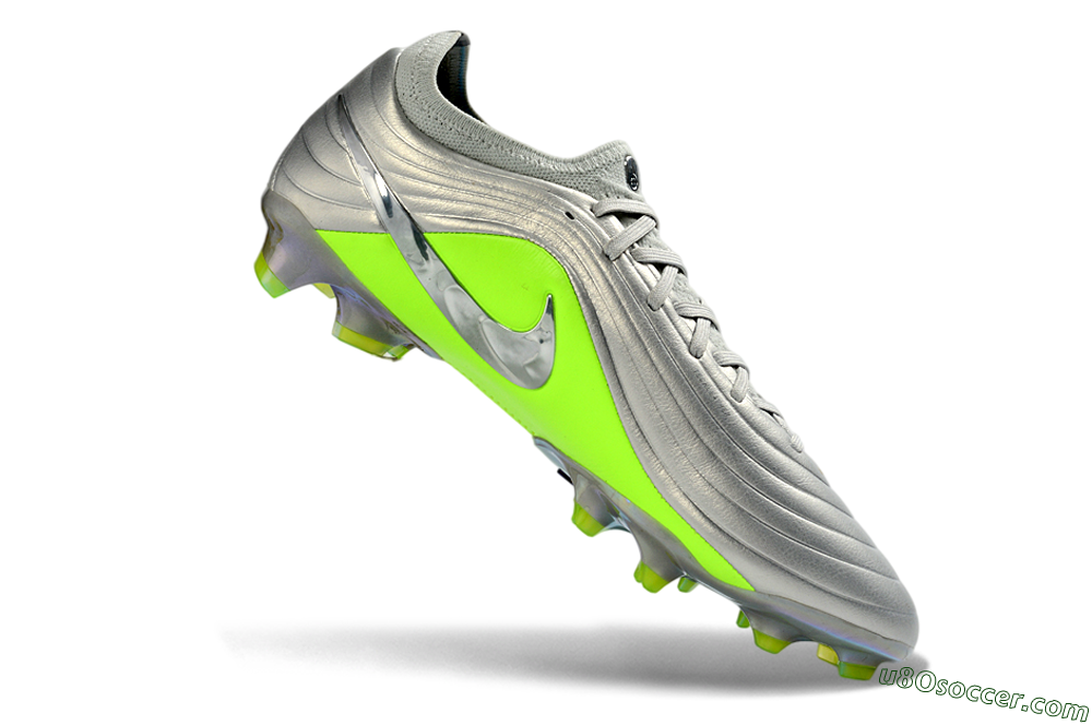 Nike Tiempo Legend 11 Elite FG Firm Ground Soccer Cleats - Silver/Vibrant Green/Metallic Silver 4