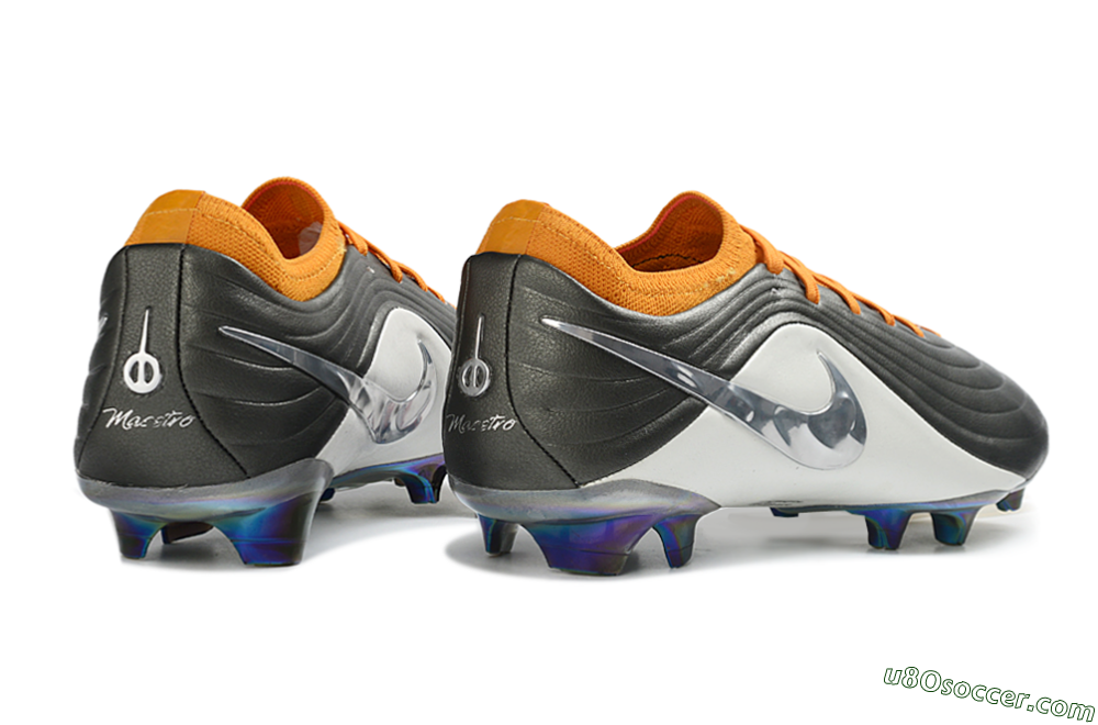 Nike Tiempo Legend 11 Elite FG Firm Ground Soccer Cleats - Black/Vibrant Orange/White 6