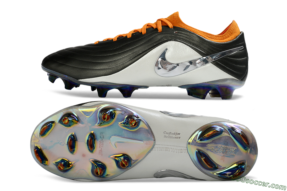 Nike Tiempo Legend 11 Elite FG Firm Ground Soccer Cleats - Black/Vibrant Orange/White 0