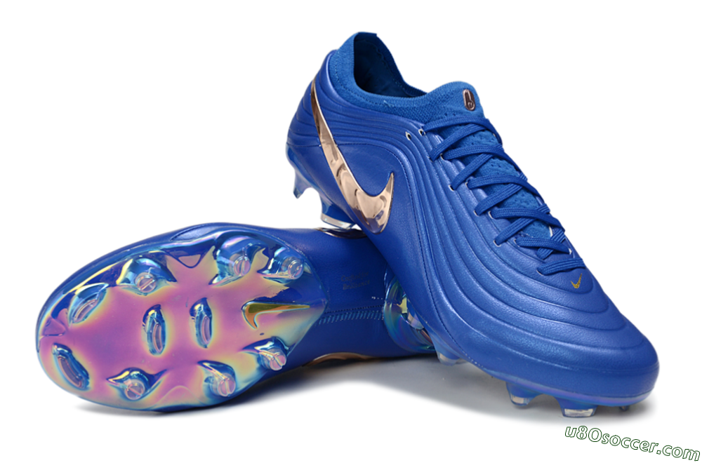 Nike Tiempo Legend 11 Elite FG Firm Ground Soccer Cleats - Blue/Electric Blue/Metallic Gold 3