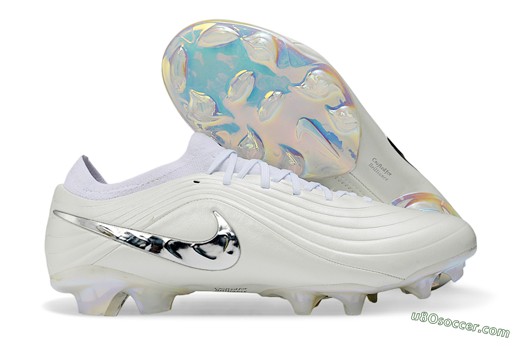 Nike Tiempo Legend 11 Elite FG Firm Ground Soccer Cleats - White/Iridescent Silver/Soft Grey 1