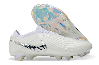 Nike Tiempo Legend 11 Elite FG Firm Ground Soccer Cleats - White/Iridescent Silver/Soft Grey