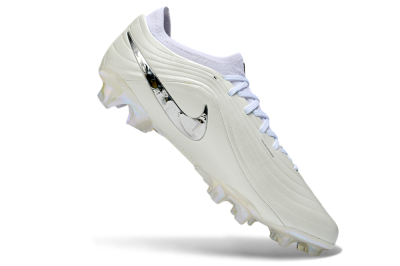 Nike Tiempo Legend 11 Elite FG Firm Ground Soccer Cleats - White/Iridescent Silver/Soft Grey