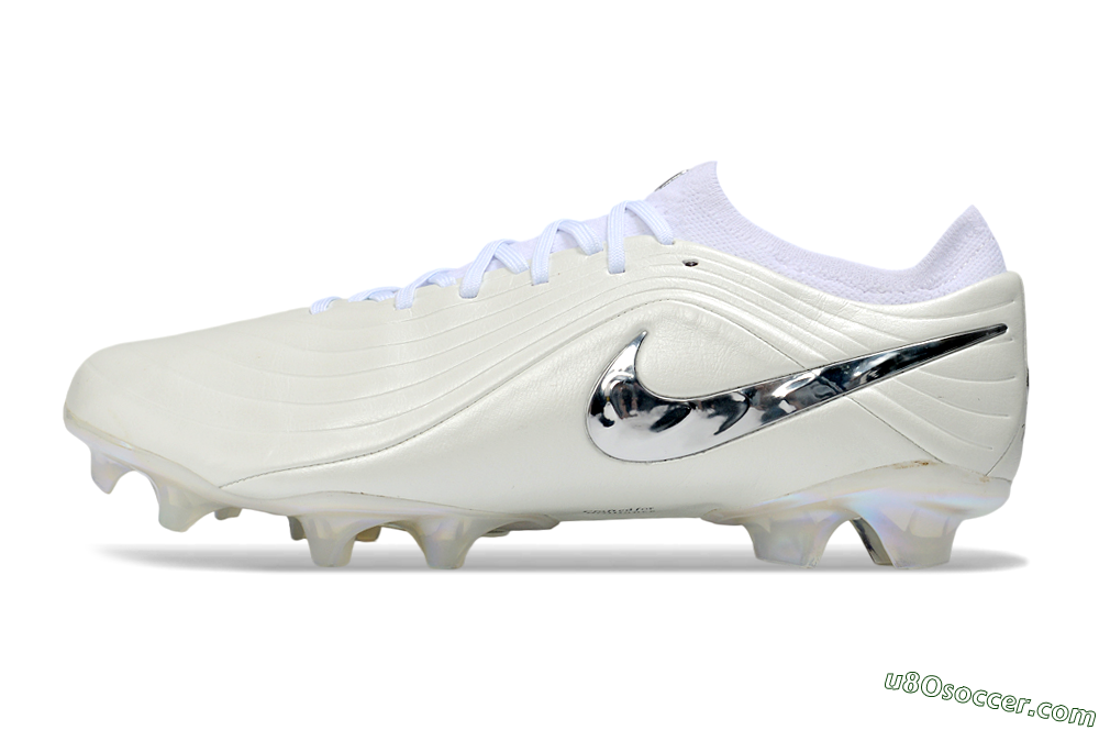 Nike Tiempo Legend 11 Elite FG Firm Ground Soccer Cleats - White/Iridescent Silver/Soft Grey 2
