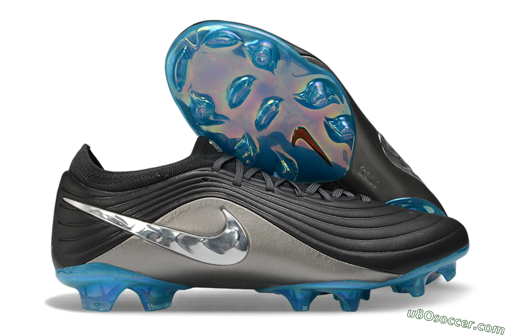 Nike Tiempo Legend 11 Elite FG Firm Ground Soccer Cleats - Black/Silver/Blue 1