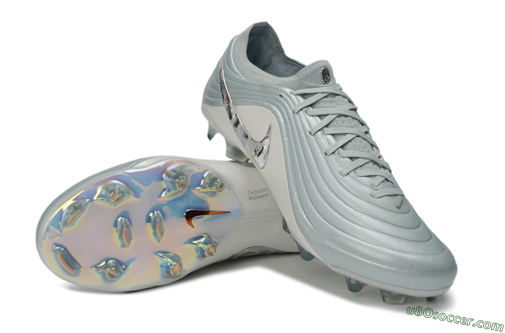 Nike Tiempo Legend 11 Elite FG Firm Ground Soccer Cleats - Gray/Light Gray/Metallic Silver 3