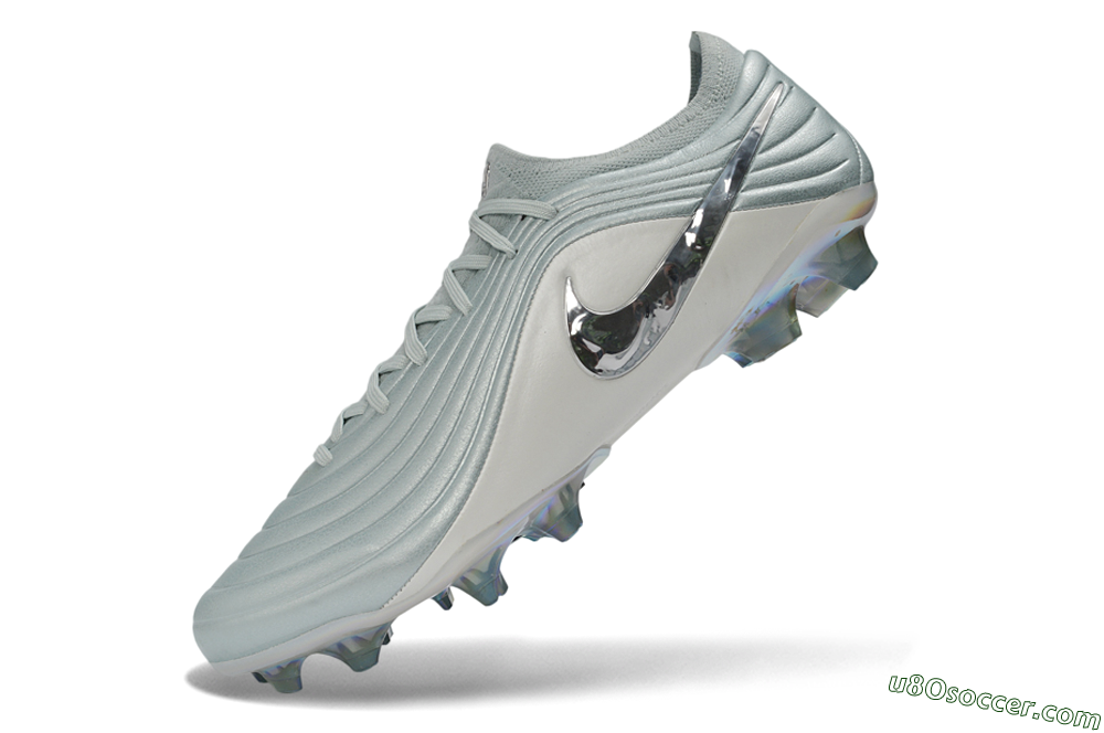 Nike Tiempo Legend 11 Elite FG Firm Ground Soccer Cleats - Gray/Light Gray/Metallic Silver 5