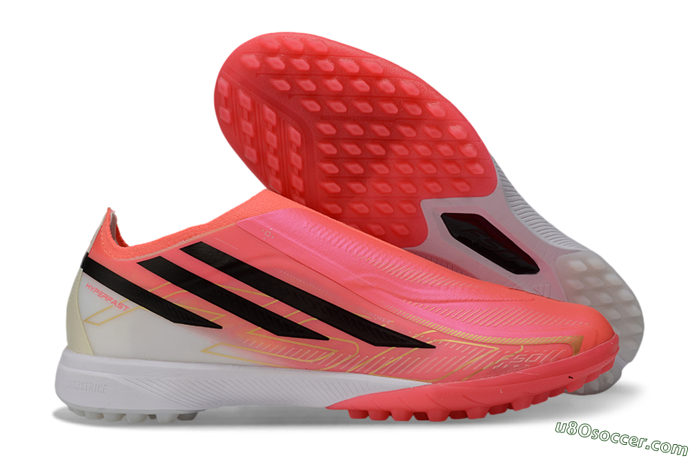 Adidas F50 Hyperfast Elite Laceless TF Artificial Turf Soccer Shoes - Pink/Electric Pink/Classic Black 1