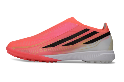 Adidas F50 Hyperfast Elite Laceless TF Artificial Turf Soccer Shoes - Pink/Electric Pink/Classic Black