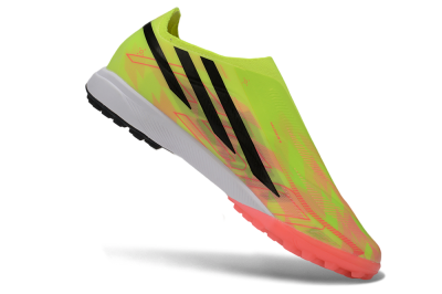 Adidas F50 Hyperfast Elite Laceless TF Artificial Turf Soccer Shoes - Yellow/Neon Green/Radiant Pink